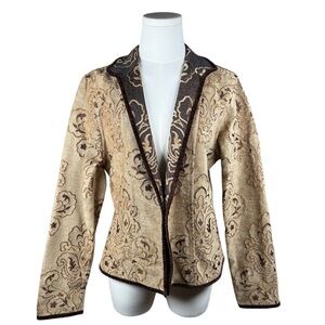 Khangura Paisley Tapestry Renaissance Folksy Velvet Made in USA Blazer Jacket